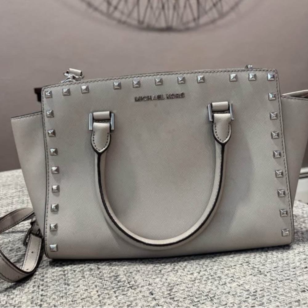 Michael Kors Gray Studded Women's Bag